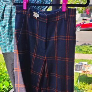 Paris Atelier - & Other Stories wool blend plaid crop trousers